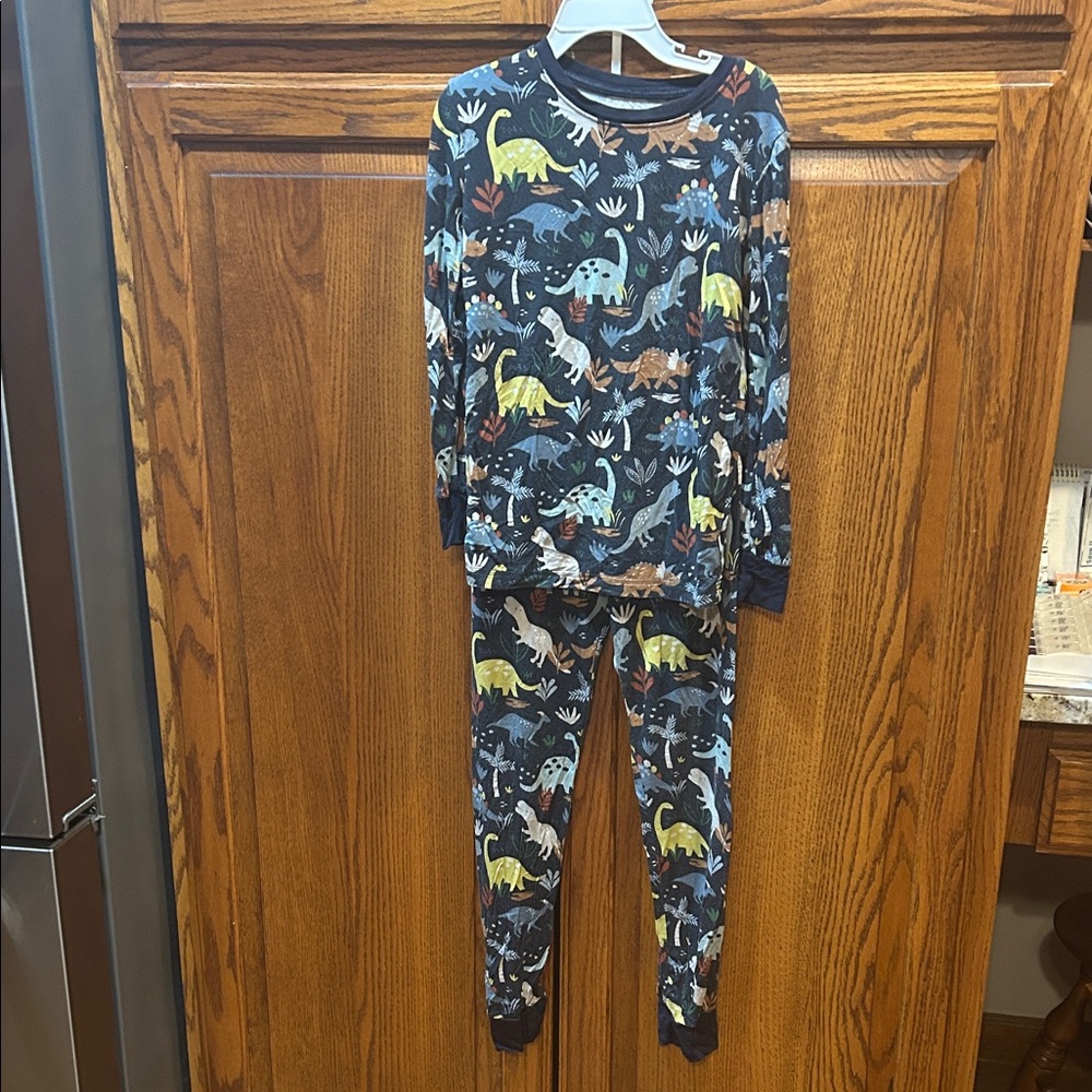 Little Sleepies Blue Dinosaur Pajama Set 7/8